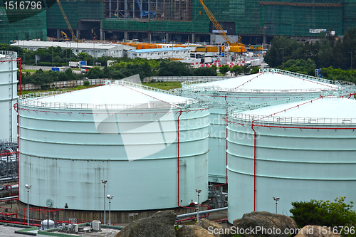 Image of oil storage tanks