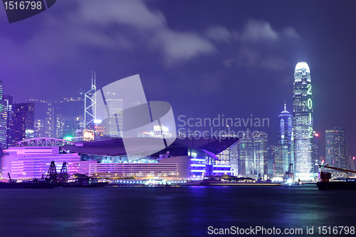 Image of Hong Kong skyline at night