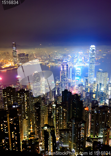 Image of Hong Kong cityscape at night