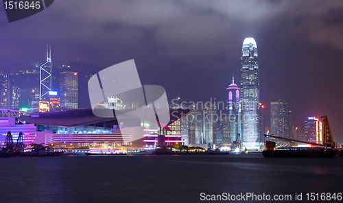 Image of Hong Kong skyline at night