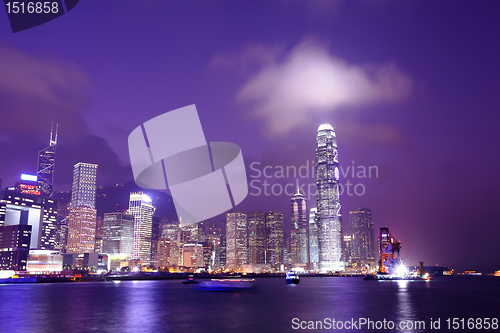 Image of Hong Kong skyline at night