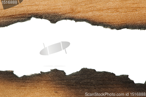 Image of Burned wooden paper