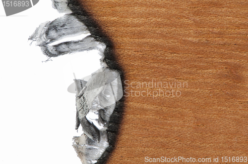 Image of Burned wooden paper