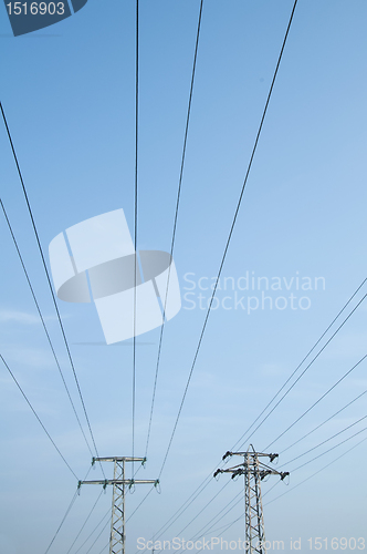 Image of High voltage poles and wires