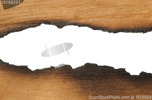 Image of Burned wooden paper