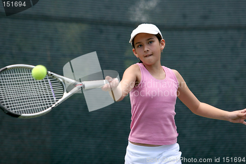 Image of Girl playing tennis