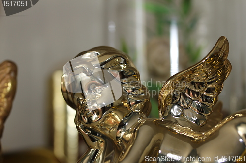 Image of golden cherub decoration