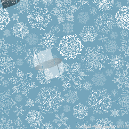 Image of Snowflakes seamless pattern