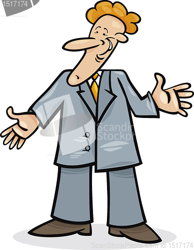 Image of cartoon man in suit