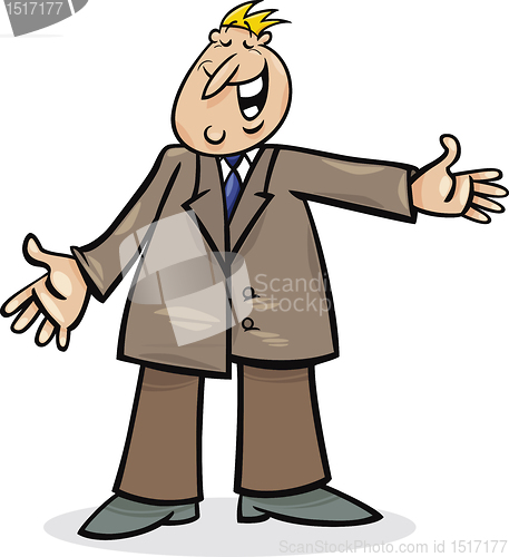 Image of cartoon man in suit