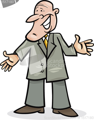 Image of cartoon man in suit