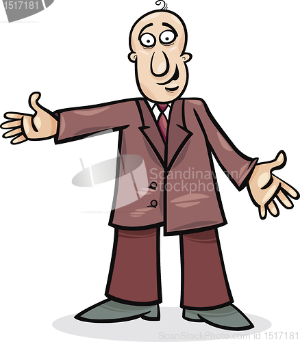 Image of cartoon man in suit