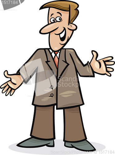 Image of cartoon man in suit