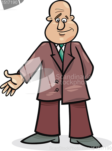 Image of cartoon man in suit