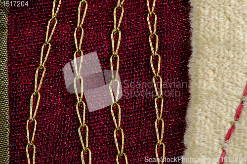 Image of Red cloth texture