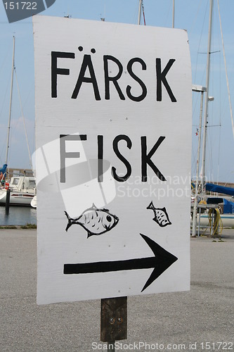 Image of Sign in harbour