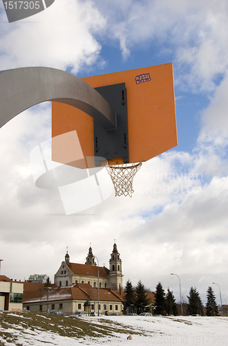 Image of Orange basketball board