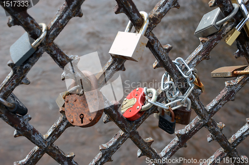 Image of Locks of married lovers.