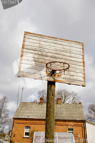 Image of Self-mad basketball board. 