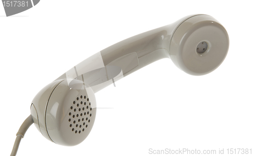 Image of Old fashion gray phone handset