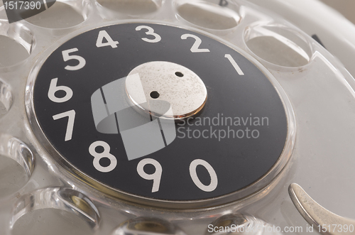 Image of Rotary dial of an old phone