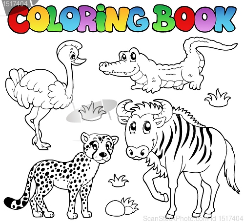 Image of Coloring book savannah animals 2