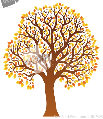 Image of Tree with orange leaves 1