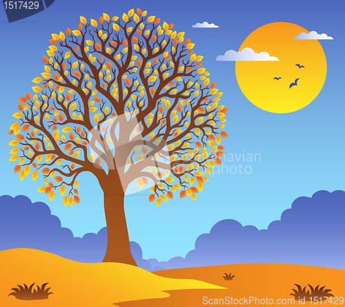 Image of Scenery with leafy tree 2