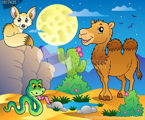 Image of Desert scene with various animals 3