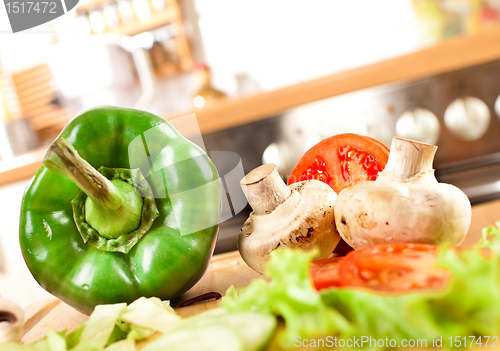 Image of Vegetables bell pepper and tomato