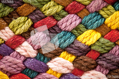 Image of multi colored woollen yarns