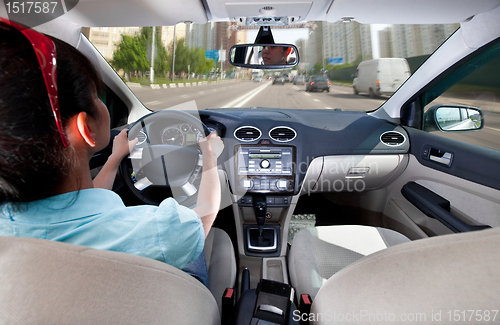 Image of women driving a car