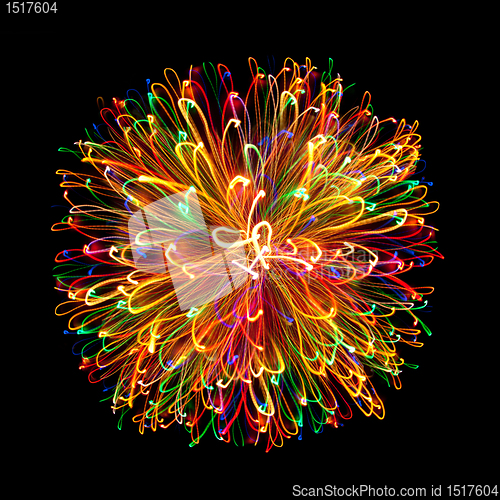 Image of Multi-coloured light sphere