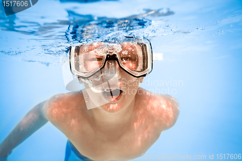 Image of boy underwater