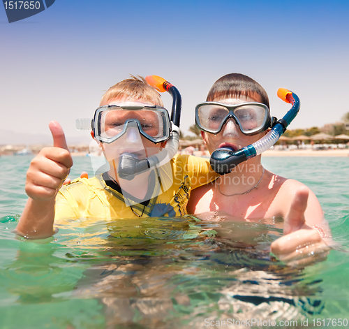 Image of Two boys on a beach