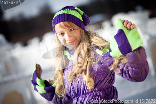 Image of Portrait of the girl in the winter