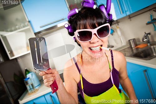 Image of crazy housewife