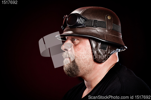 Image of biker in a helmet