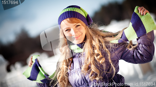 Image of Portrait of the girl in the winter