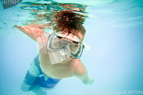 Image of boy underwater