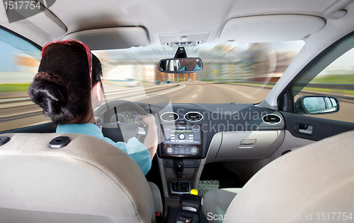 Image of women driving a car