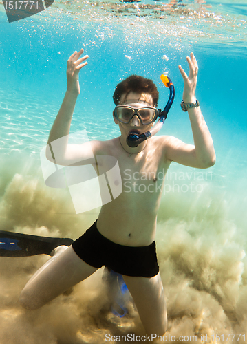 Image of Snorkeler. Red sea