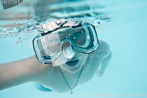 Image of boy underwater