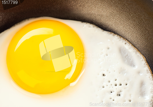 Image of fried eggs close up