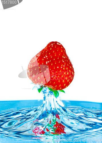 Image of strawberry and water