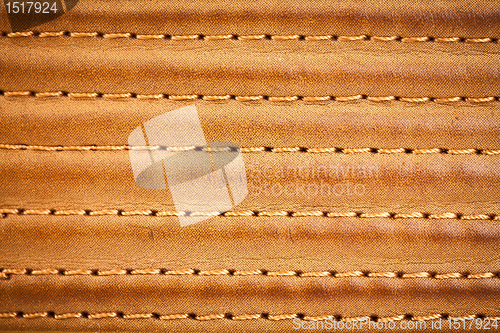 Image of leather stitched by threads