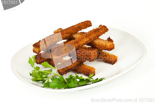 Image of pieces of toasted rye bread