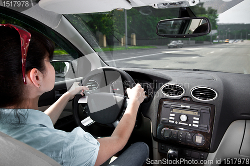 Image of women driving a car