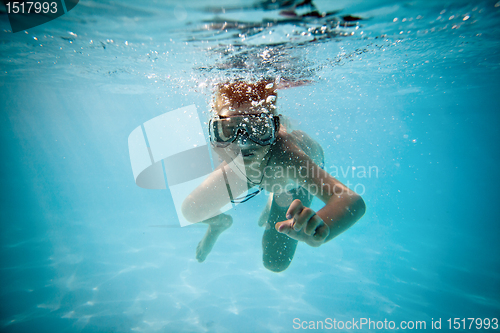 Image of boy underwater