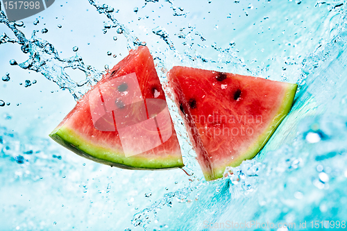 Image of watermelon and water